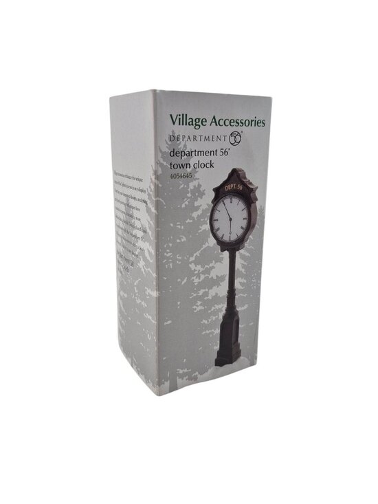 Department 56 Other - Department 56 Town Clock Village Accessory 4054645 Metal Resin Retired Boxed
